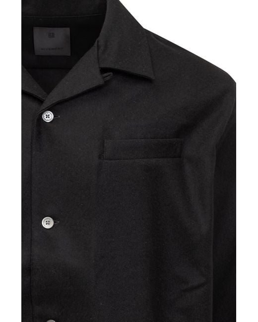 Givenchy Black Regular Solid Shirt for men