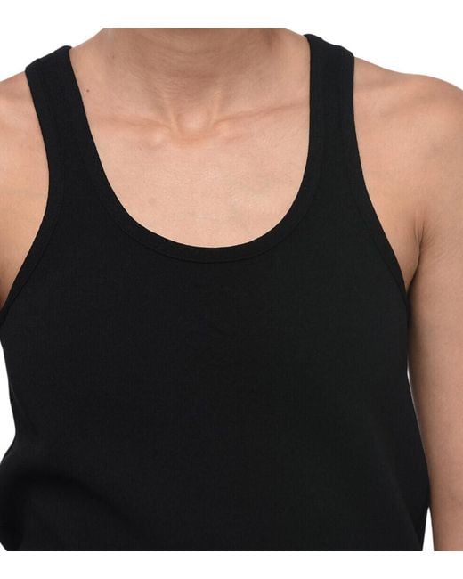 Jil Sander Black Solid Scoop Neck Top