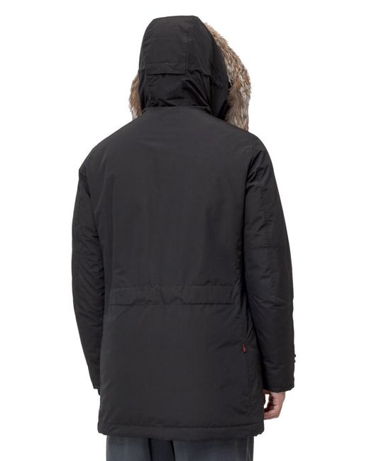 Woolrich Black Solid Hood Jacket for men