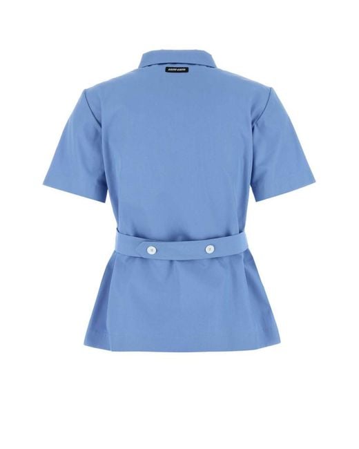 Miu Miu Blue Regular Solid Shirt