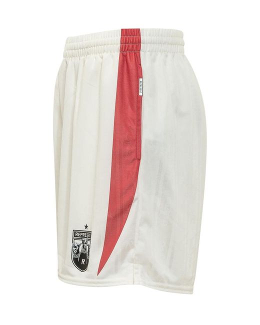 Represent White Graphic Shorts for men