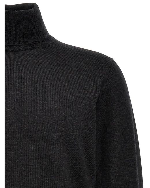 Roberto Collina Black Turtleneck Sweater for men
