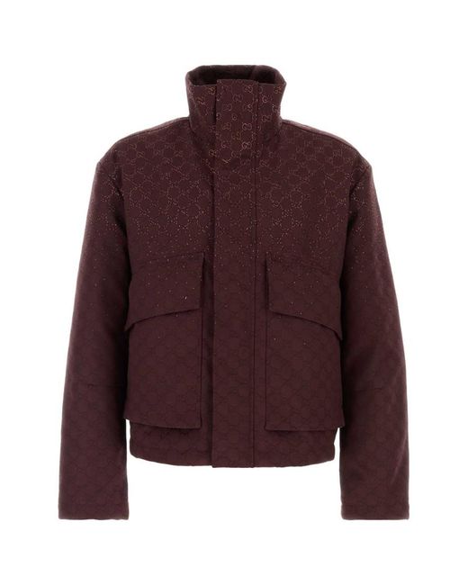 Gucci Purple Mock Collar Jacket for men