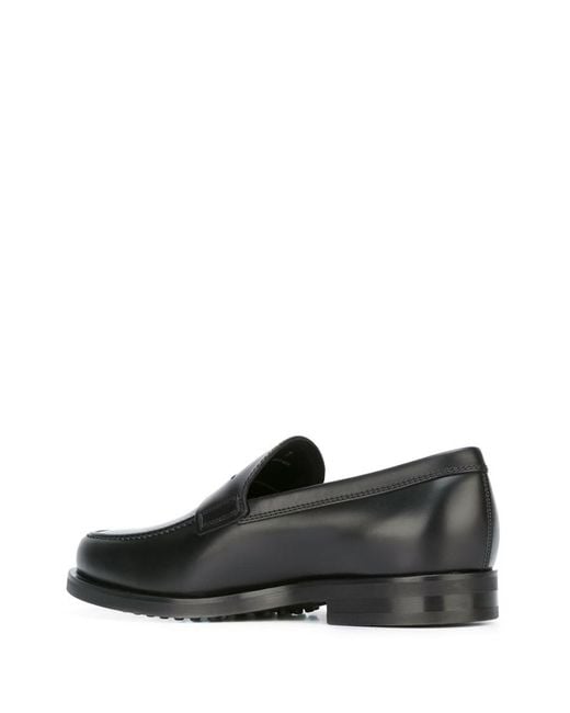Tod's Black Leather Loafer for men