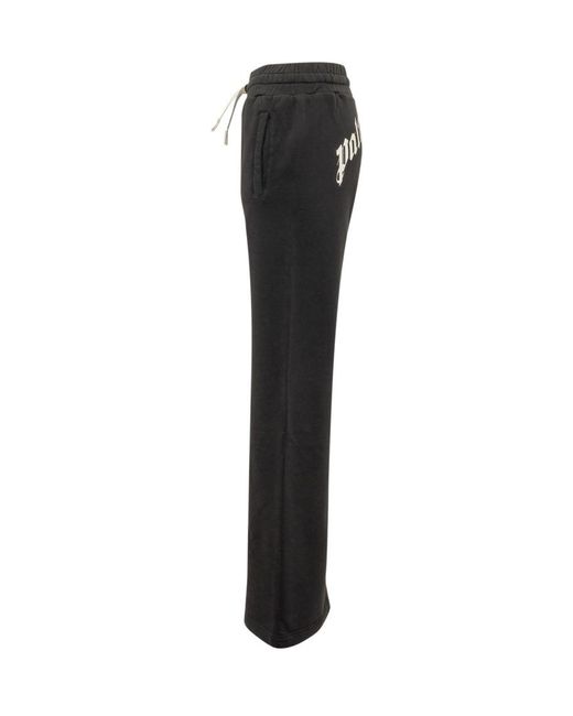 Palm Angels Black Relaxed Drawstring Pants