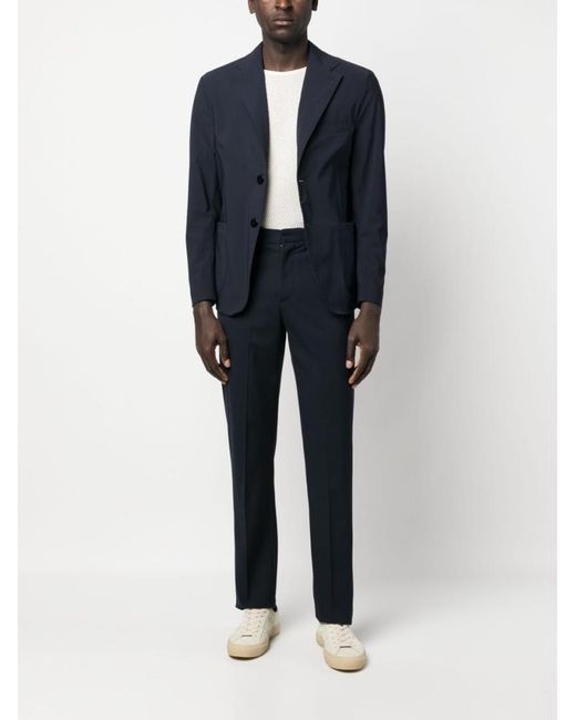 Pmds Blue Single Breasted Blazer for men