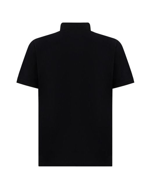 Stone Island Black Regular Logo Polo for men
