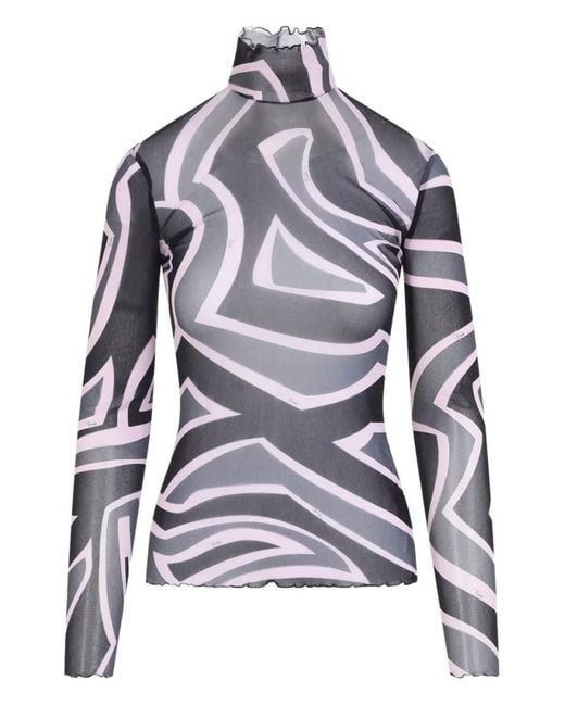 Emilio Pucci Blue Printed Top
