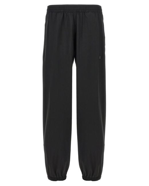 Givenchy Black Logo Placcetta Pants for men