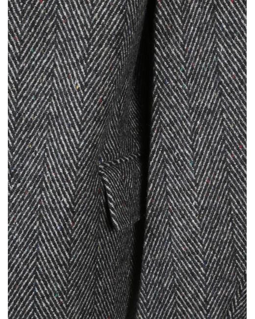 Givenchy Gray Notched Lapel Coat for men
