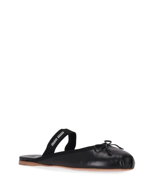 Miu Miu Black Sabot Capretto 4