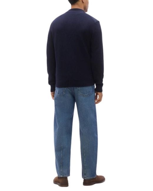 Boss Blue Full-Zip Bomber Jacket for men