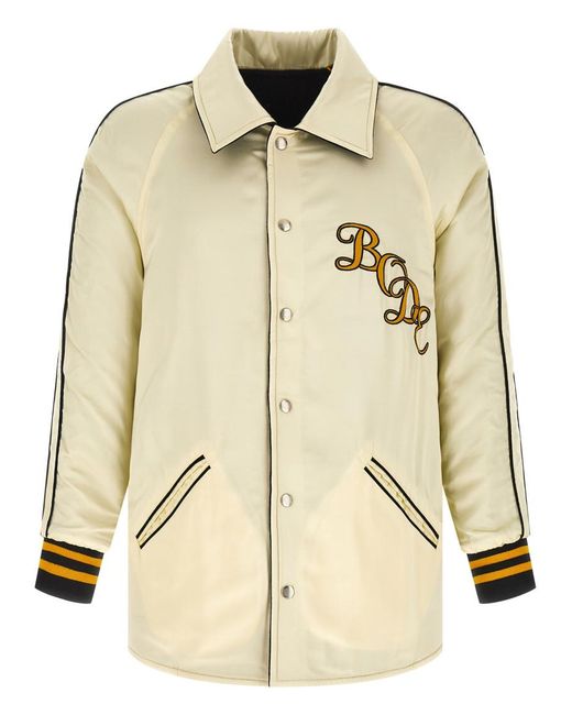 Bode Black Logo Shirt Collar Jacket for men