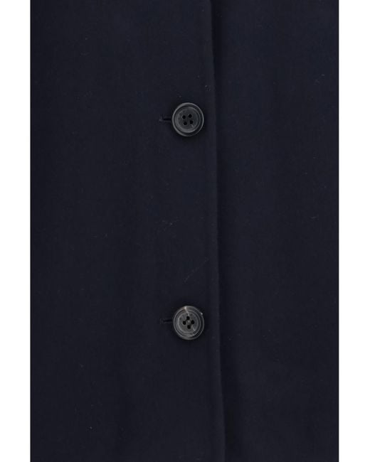 Marni Blue Solid Shirt Collar Jacket