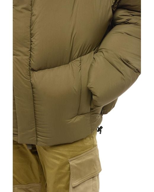 Bacon Green Quilted Turtle Neck Jacket for men