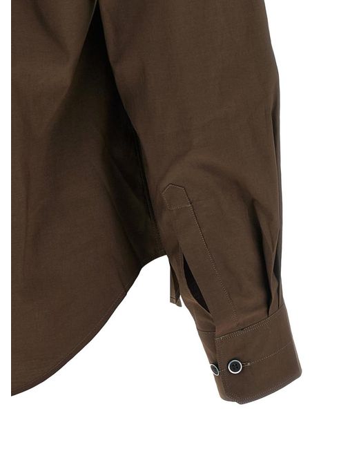 Lemaire Brown Regular Solid Shirt
