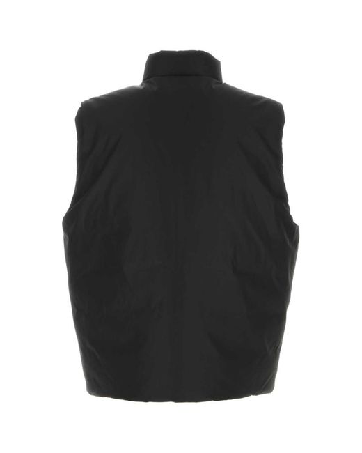 Jil Sander Black Mock Collar Jacket for men