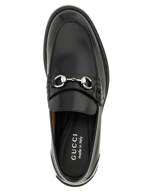 Gucci Black Solid Loafers for men