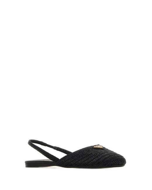 Prada Black Slingback Ballet Flat