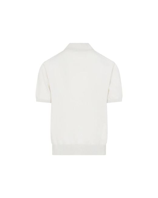 Canali White Regular Polo Sweater for men