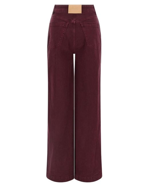 Nude Purple Wide Leg Jeans