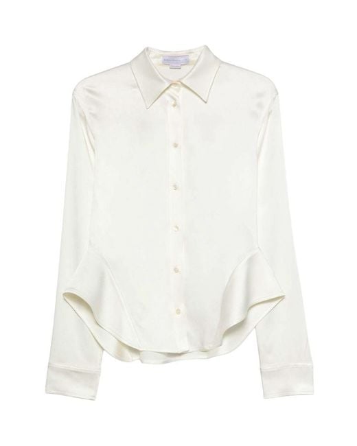 Stella McCartney White Off Slim Solid Shirt
