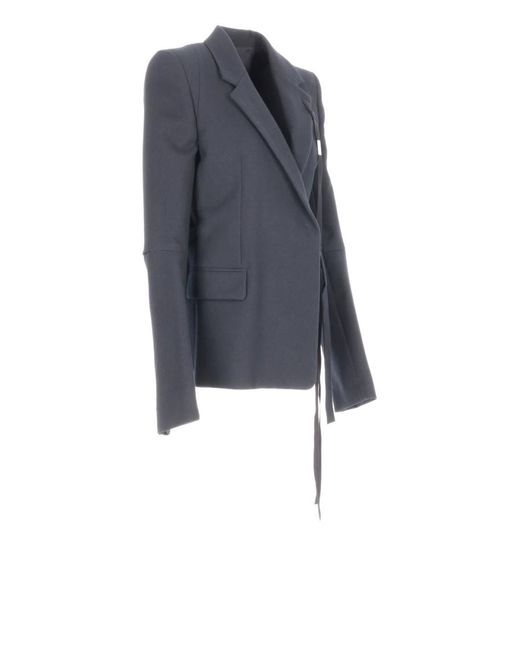 Ann Demeulemeester Blue Venla Asymmetric Tailored Jacket