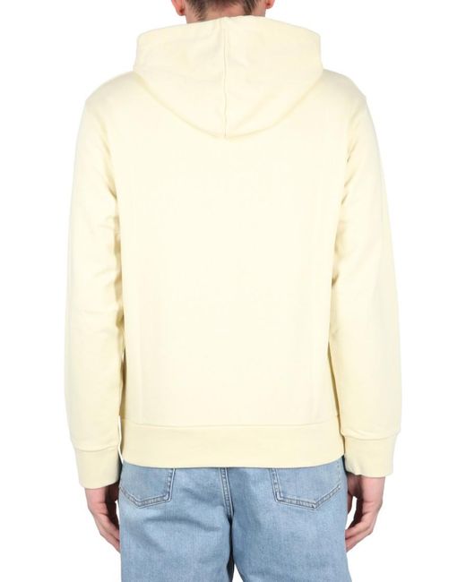 A.P.C. Blue Solid Hood Sweatshirts for men