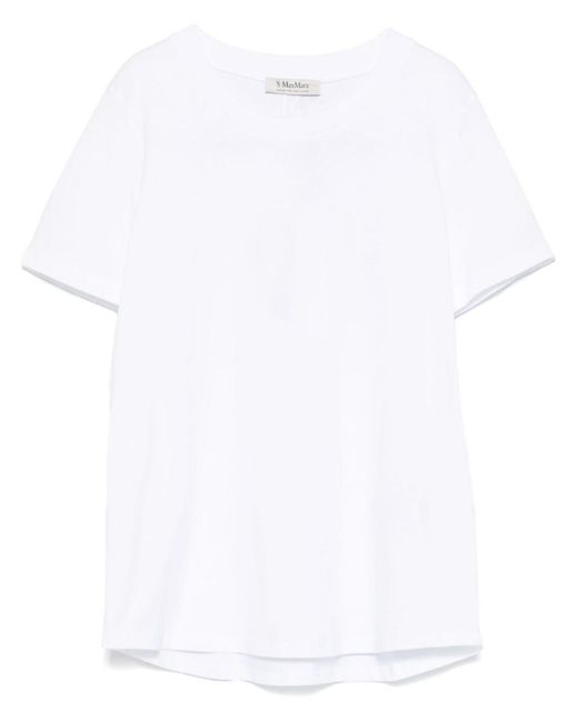 Max Mara White Logo Cotton T-Shirt