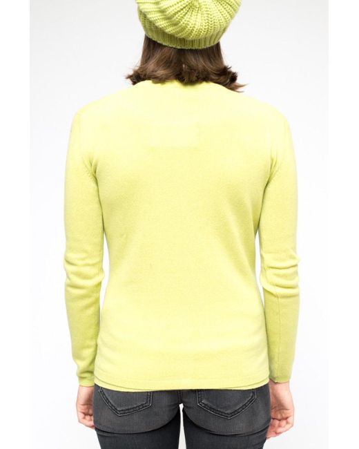 LA ROSE Yellow Cashmere Cardigan