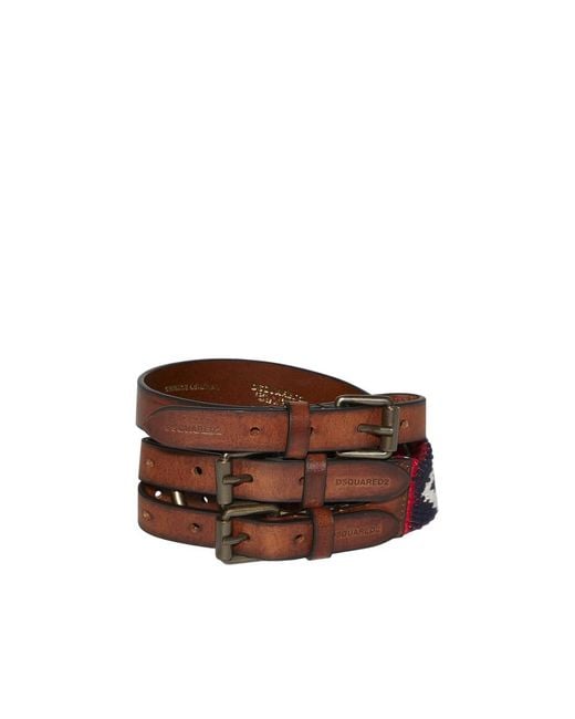 DSquared² White Double Solid Belt