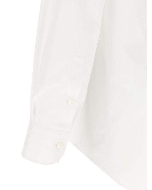 Brioni White Regular Solid Shirt for men