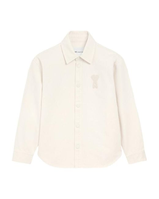 AMI White Regular Overshirt for men