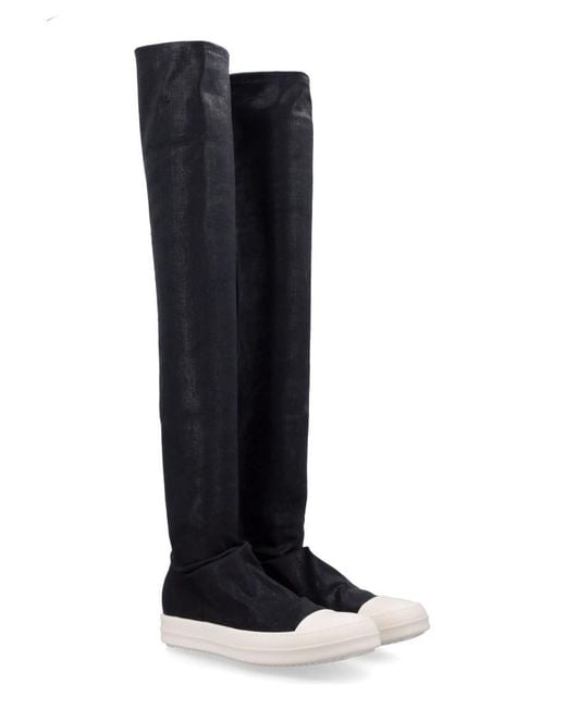 Rick Owens Black Over-The-Knee Sneakers
