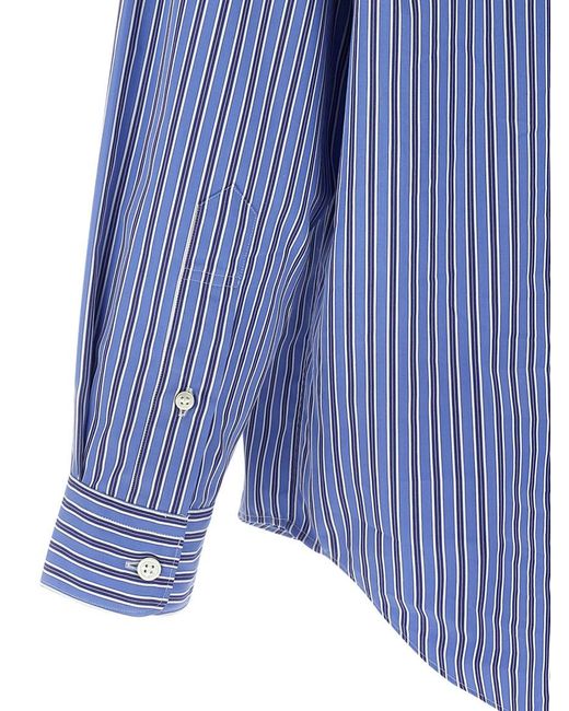 Comme des Garçons Blue Cotton Blouse for men