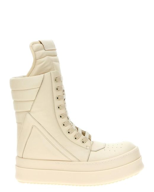 Rick Owens Natural Mega Geobasket Sneakers for men