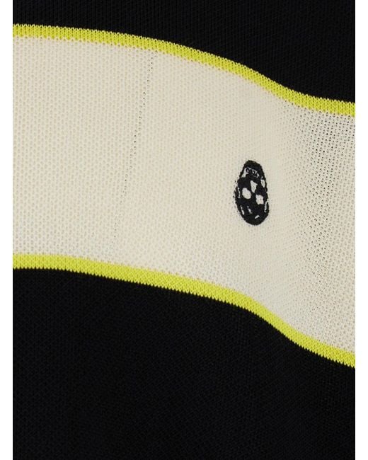 McQueen Black Stripes Logo Sweater for men