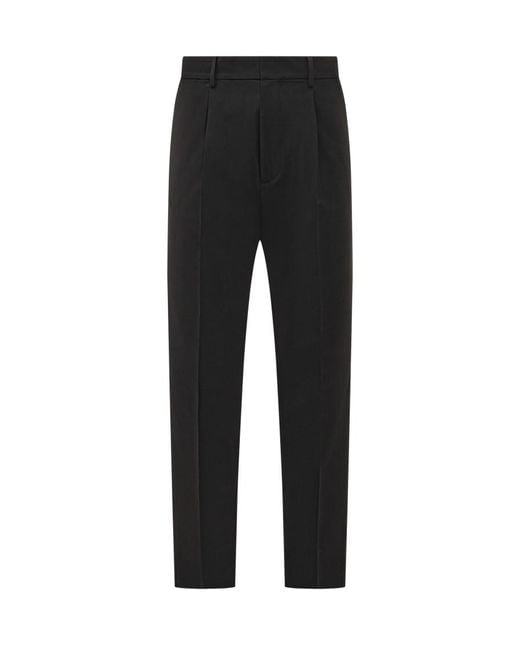 DSquared² Men's Black Tapered Pleated Pants