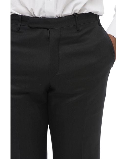 Corneliani Gray Flat Front Pants for men