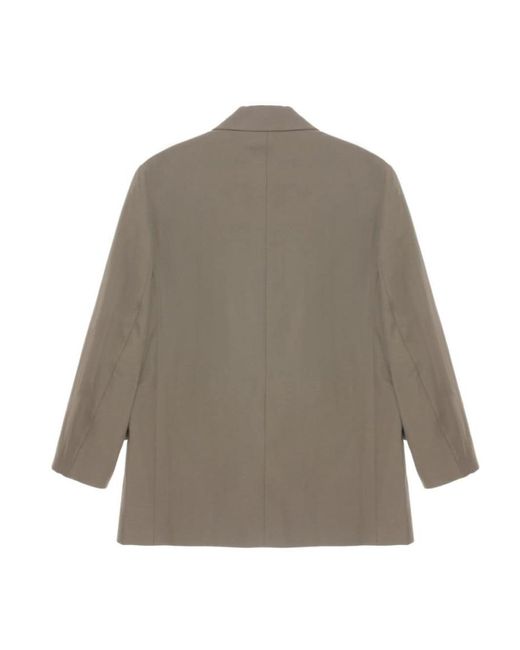 Studio Nicholson Gray Single-Breasted Blazer