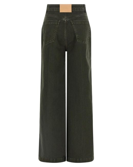 Nude Green Wide Leg Jeans
