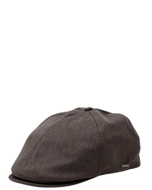 Boss Gray Solid Flat Hat for men
