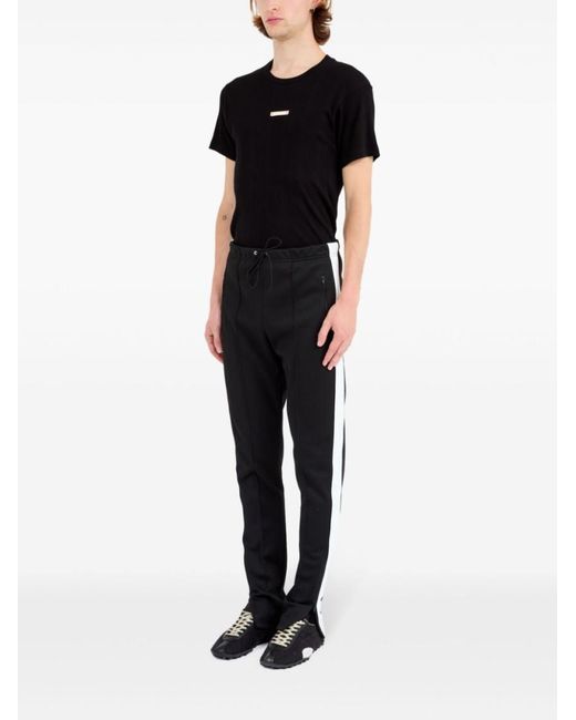 Maison Margiela Black Cotton Blend Trousers for men