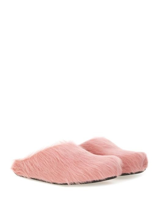 Marni Pink Solid Sandals for men