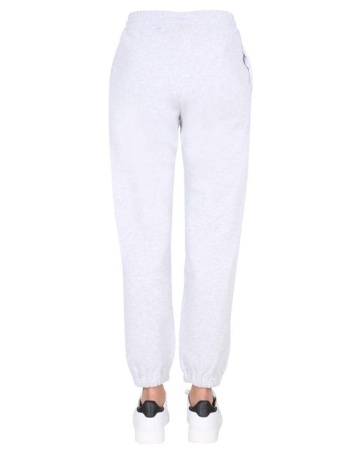 MSGM White Cotton Logo Activewear
