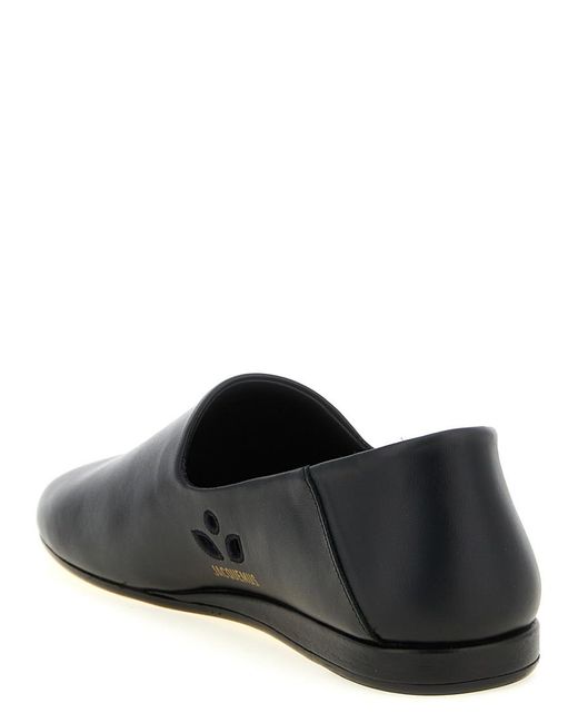 Jacquemus Black Solid Slippers for men