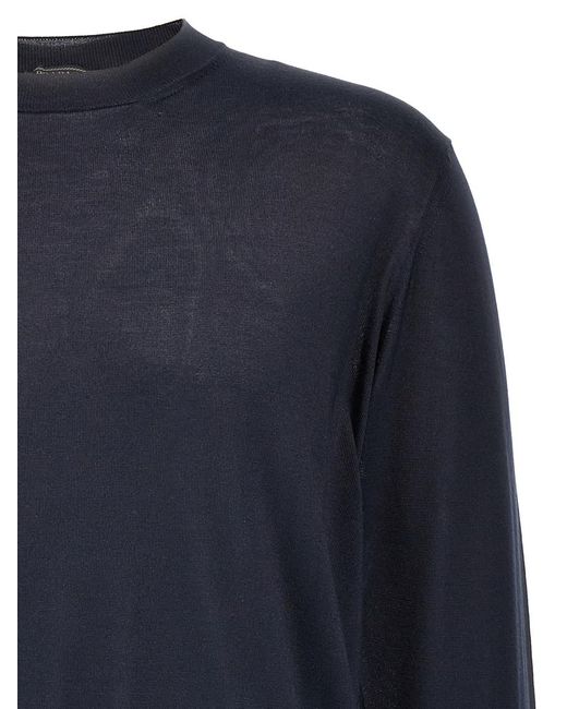 Prada Blue Silk Sweater for men