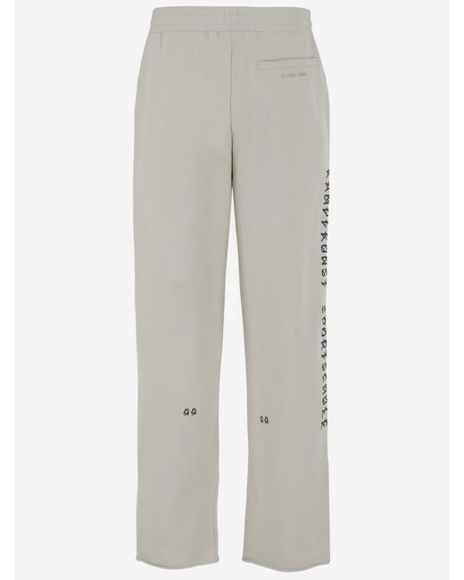 44 Label Group Gray Cotton Gym Jogger Pants for men