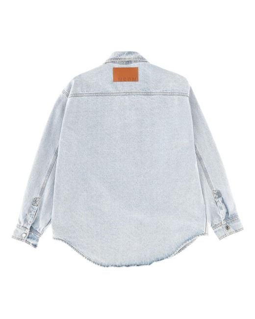 MSGM Blue Logo Shirt for men