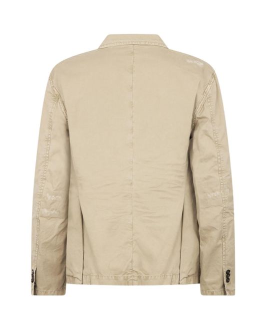 DSquared² Natural Solid Notched Lapel Blazer for men
